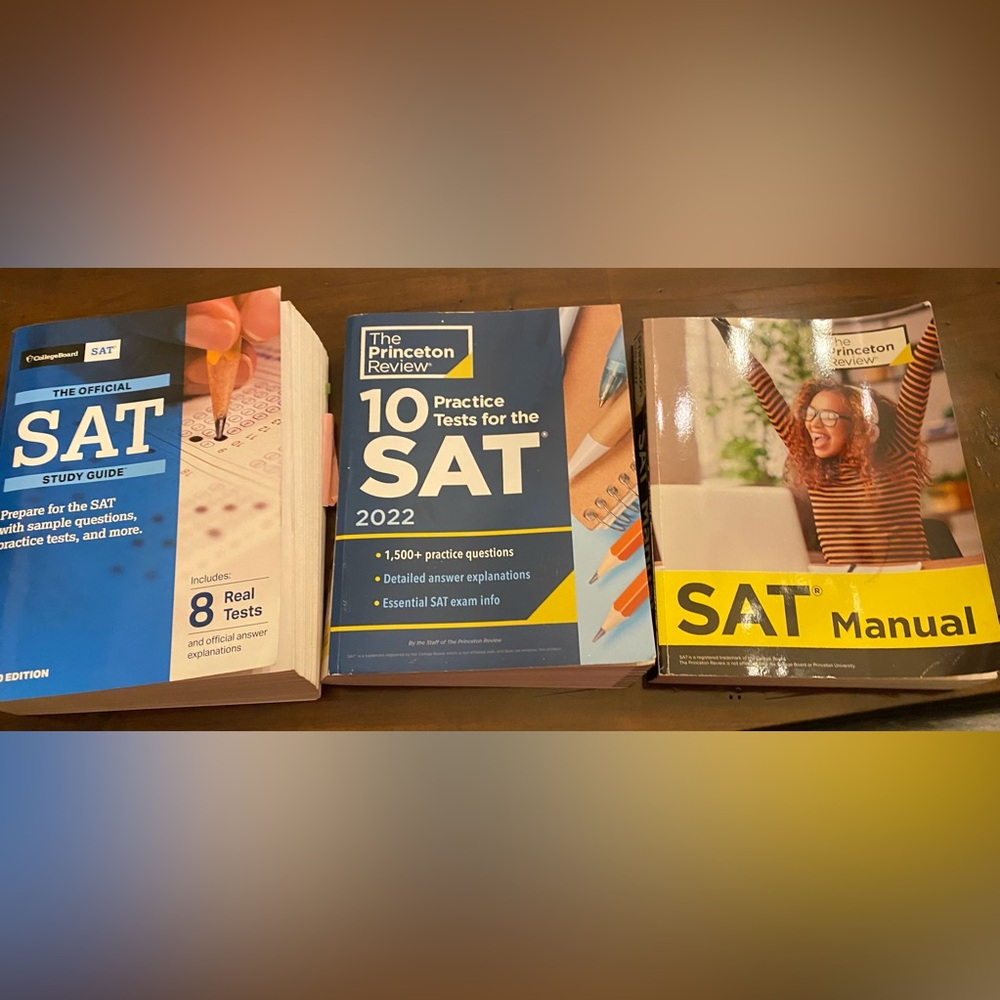 3 SAT study guides/practice tests/manual